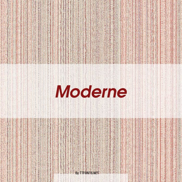 Moderne example