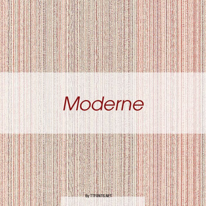Moderne example