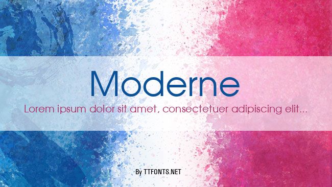 Moderne example