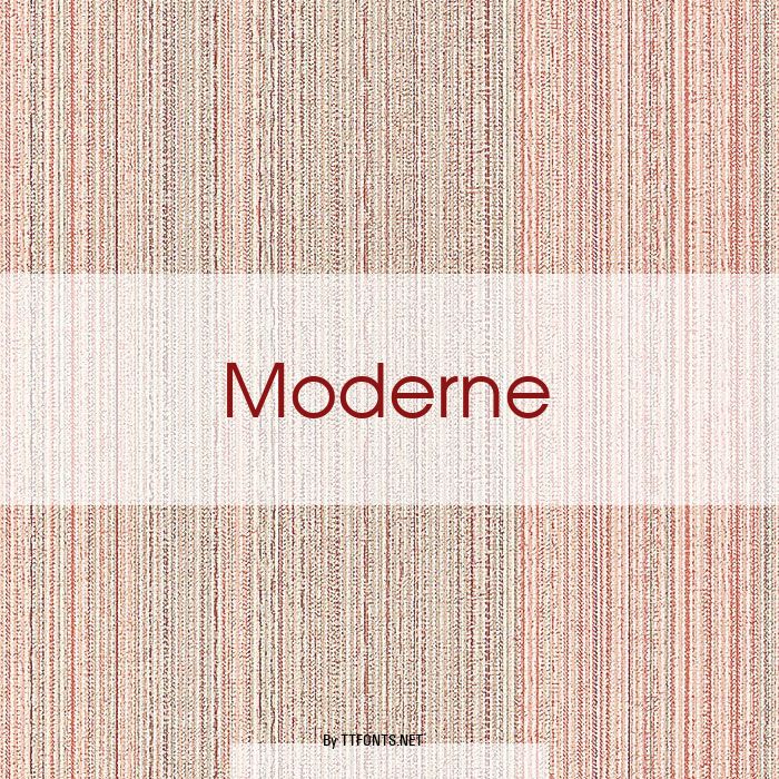 Moderne example
