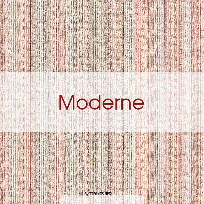 Moderne example
