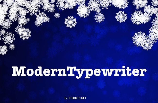 ModernTypewriter example