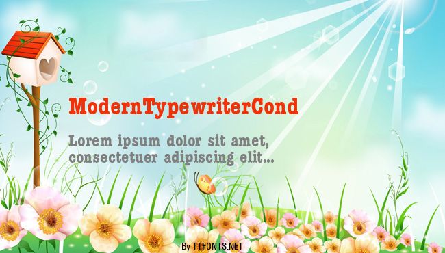 ModernTypewriterCond example