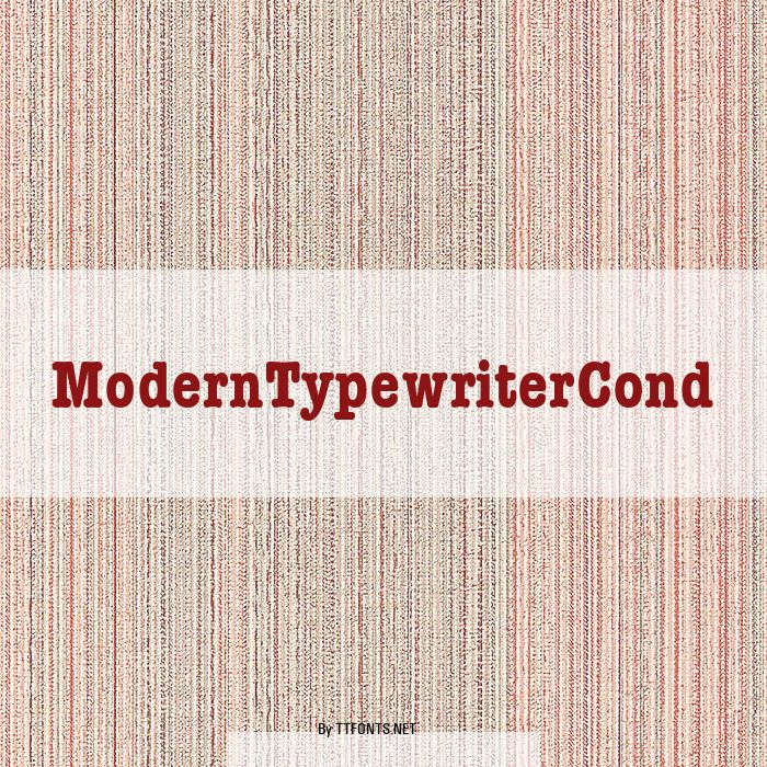 ModernTypewriterCond example