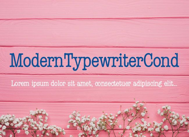 ModernTypewriterCond example