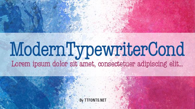 ModernTypewriterCond example