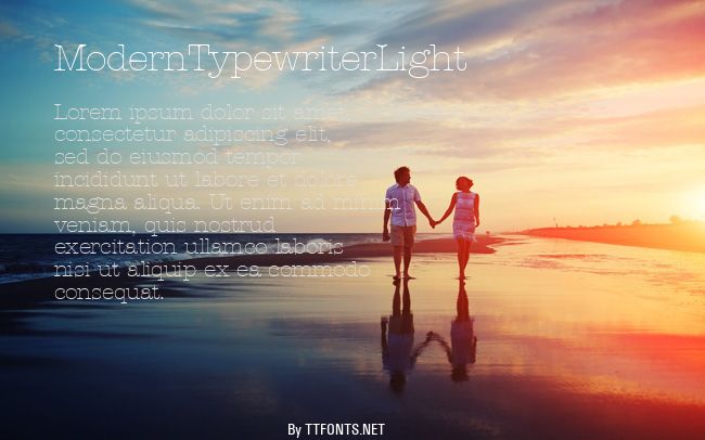 ModernTypewriterLight example