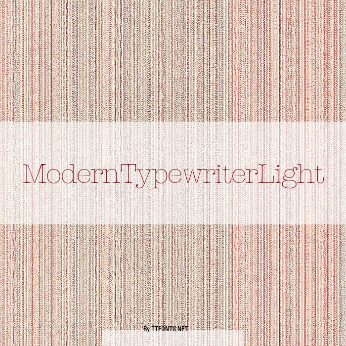 ModernTypewriterLight example
