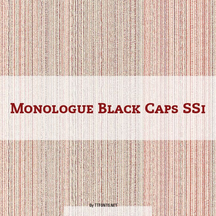 Monologue Black Caps SSi example