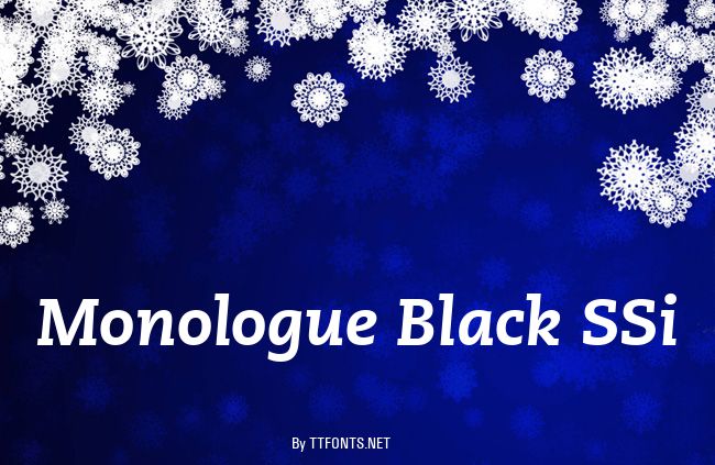 Monologue Black SSi example