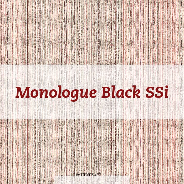 Monologue Black SSi example