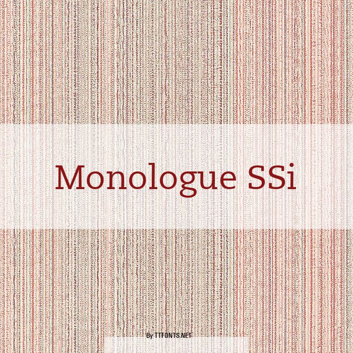 Monologue SSi example