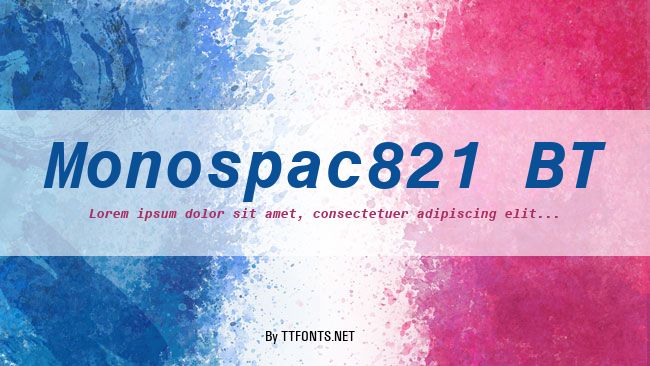 Monospac821 BT example