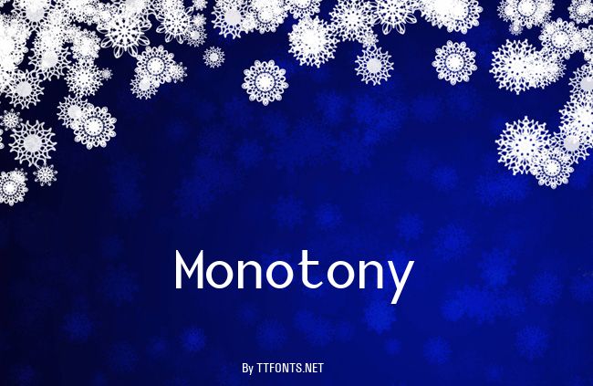 Monotony example