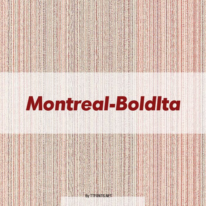 Montreal-BoldIta example