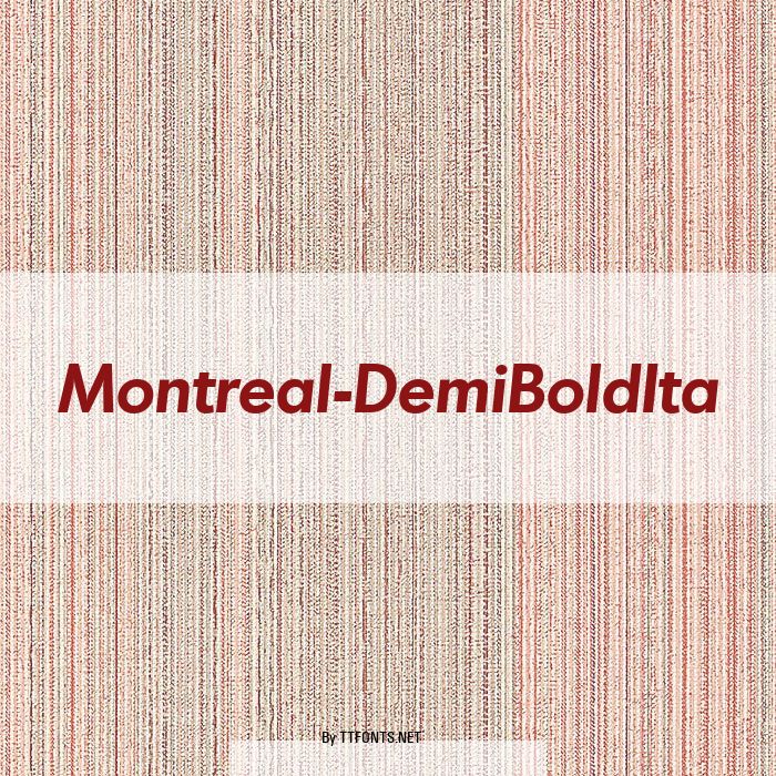 Montreal-DemiBoldIta example