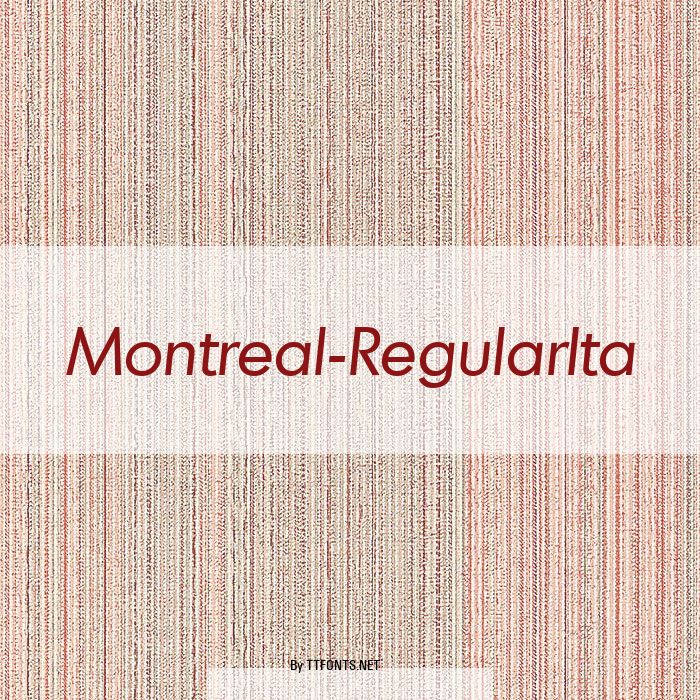 Montreal-RegularIta example