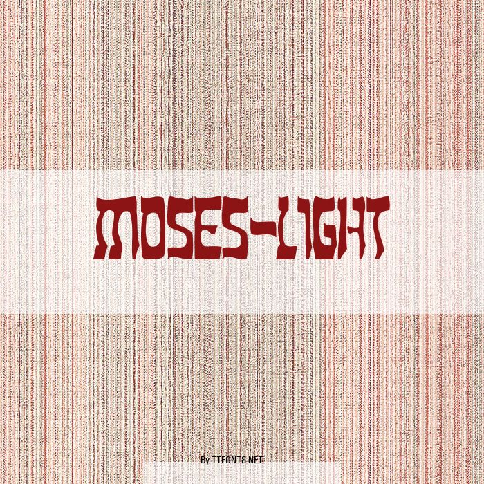 Moses-Light example