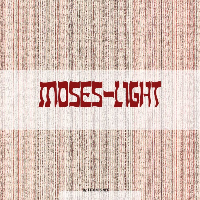 Moses-Light example