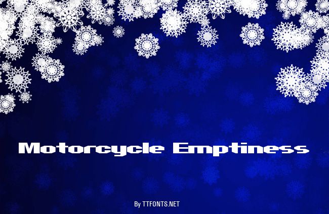 Motorcycle Emptiness example