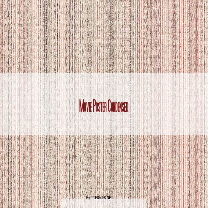 Movie Poster Condensed example