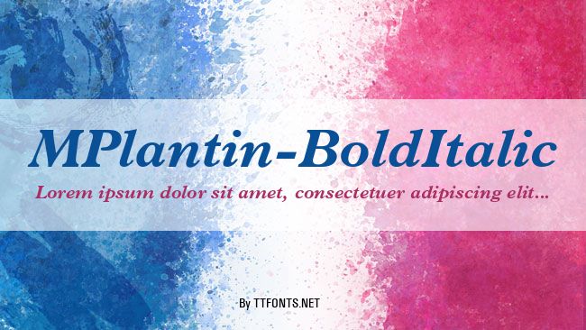 MPlantin-BoldItalic example
