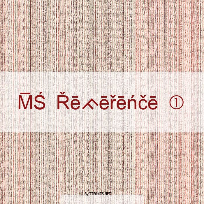 MS Reference 1 example
