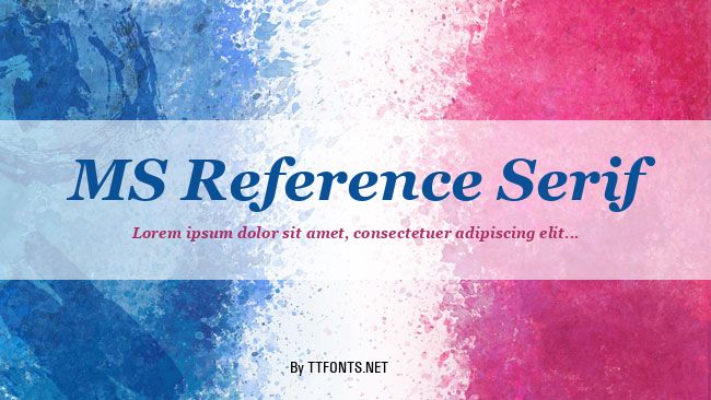 MS Reference Serif example