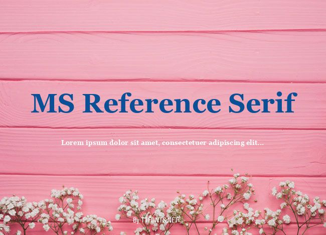 MS Reference Serif example