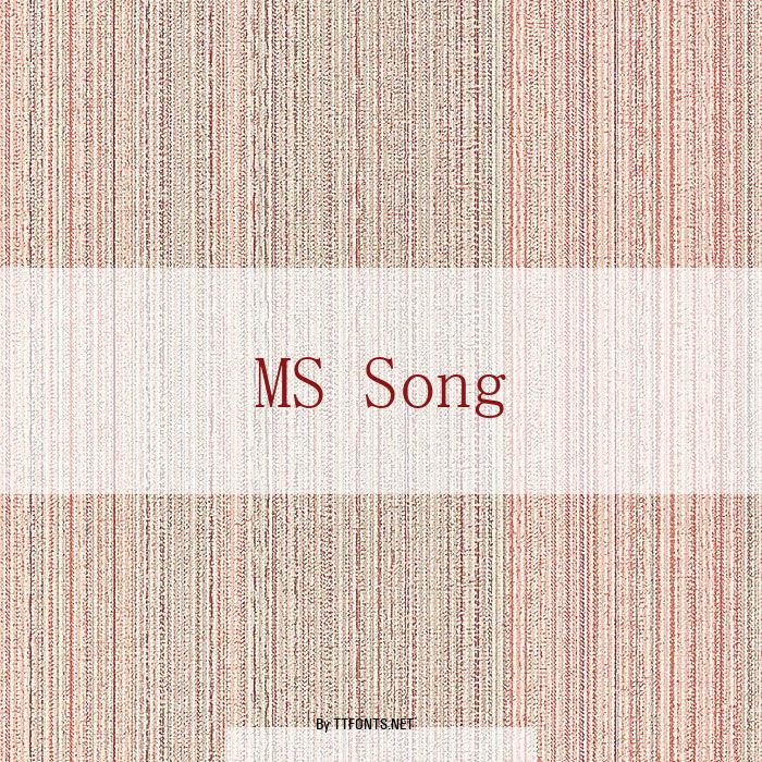 MS Song example