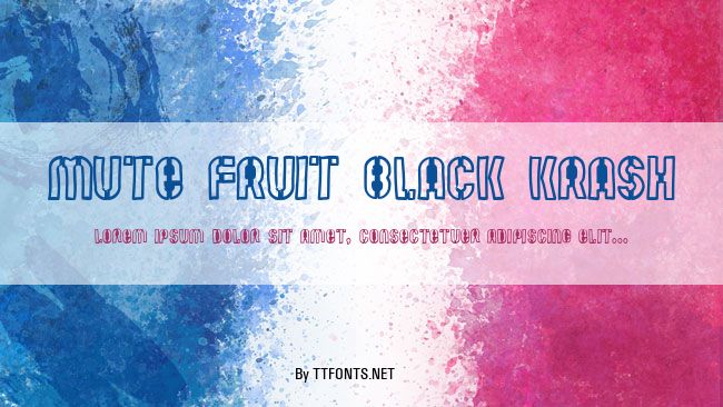 Mute Fruit Black Krash example