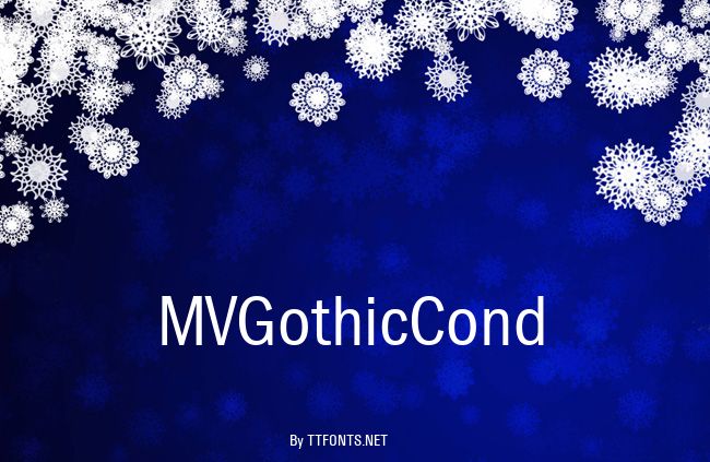 MVGothicCond example