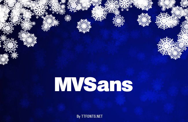 MVSans example