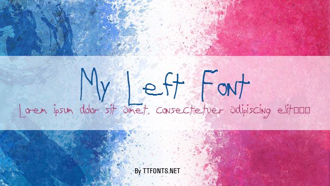 My Left Font example