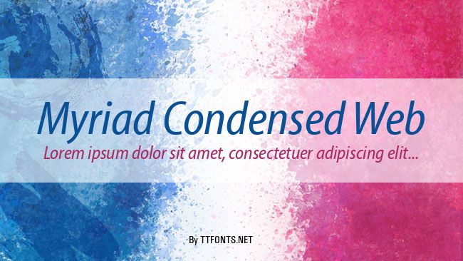 Myriad Condensed Web example