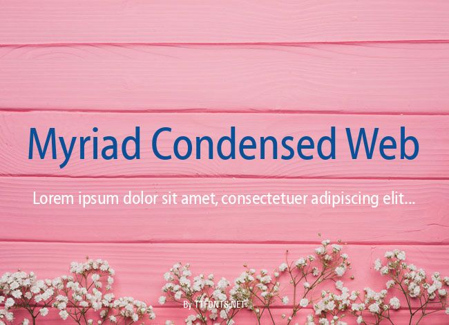 Myriad Condensed Web example