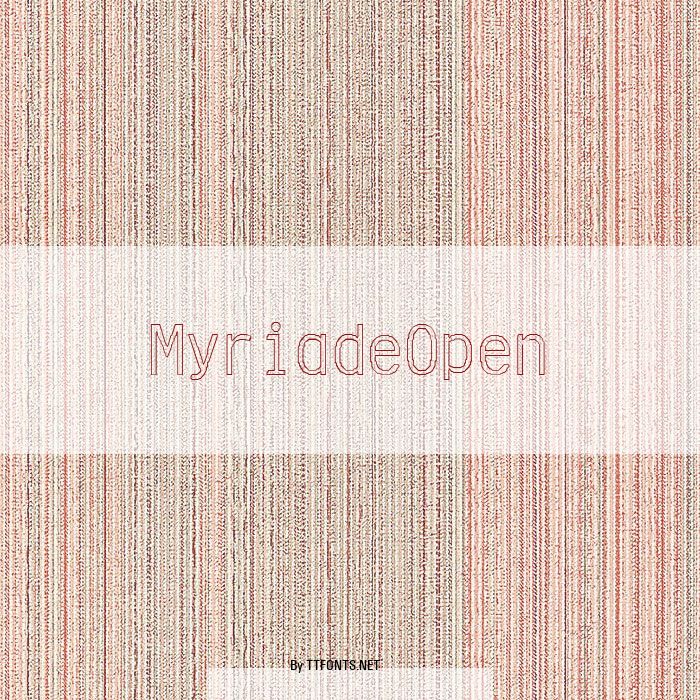 MyriadeOpen example