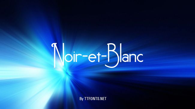 Noir-et-Blanc example