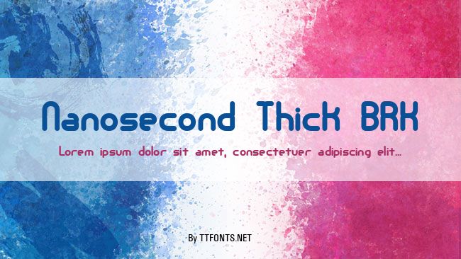 Nanosecond Thick BRK example