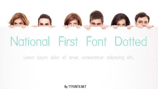 National First Font Dotted example