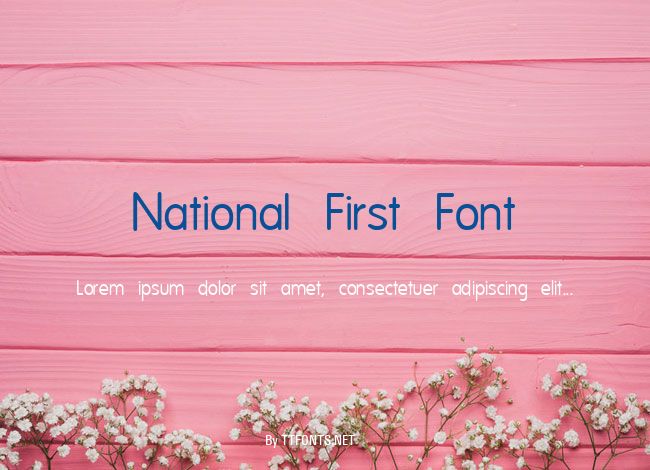 National First Font example