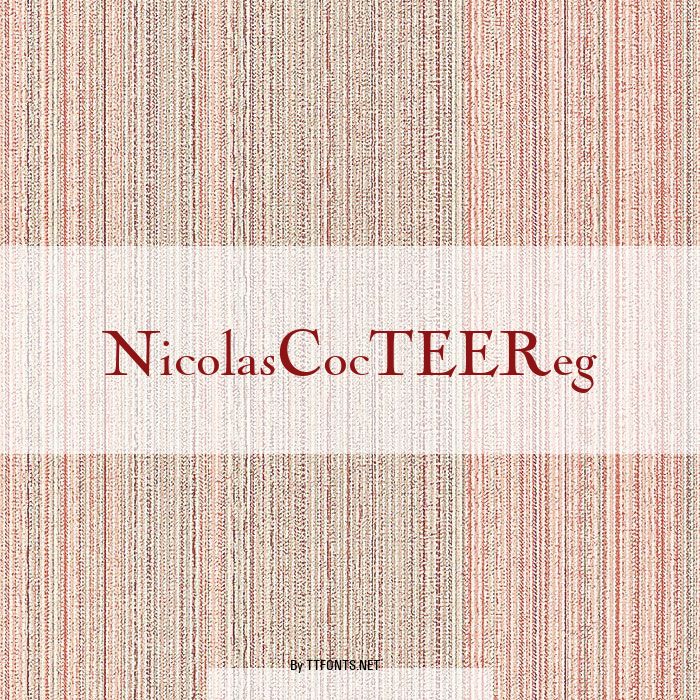 NicolasCocTEEReg example