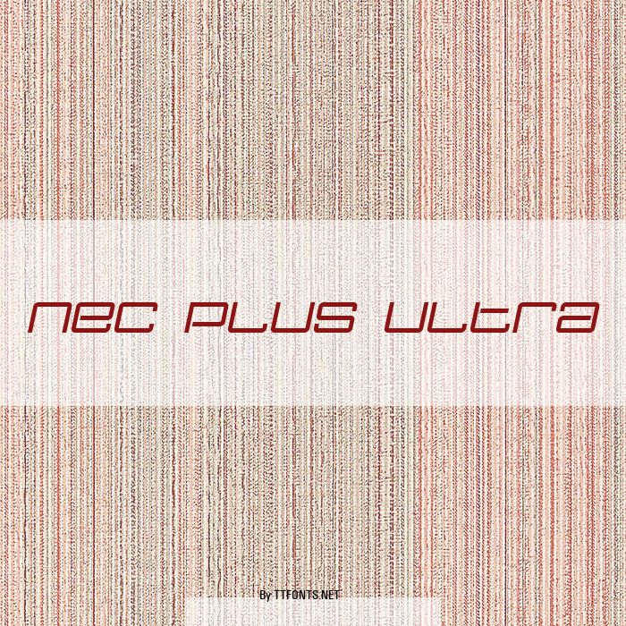 Nec plus ultra example