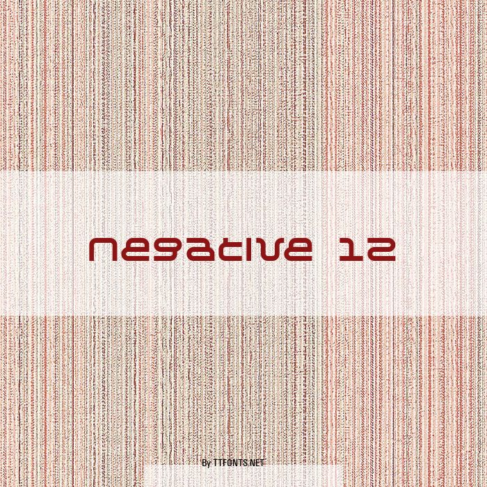 Negative 12 example