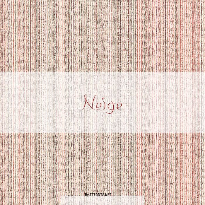 Neige example
