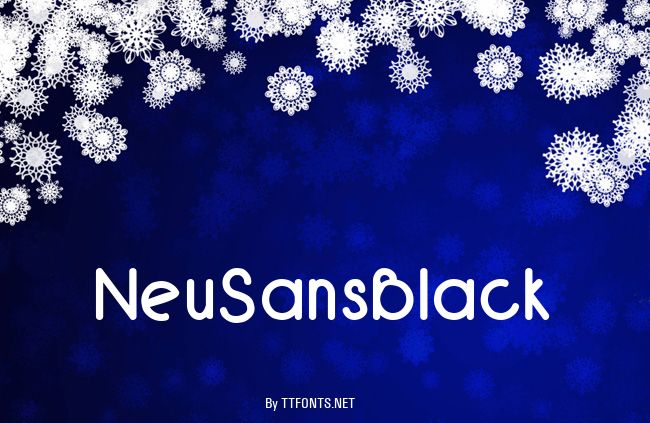 NeuSansBlack example
