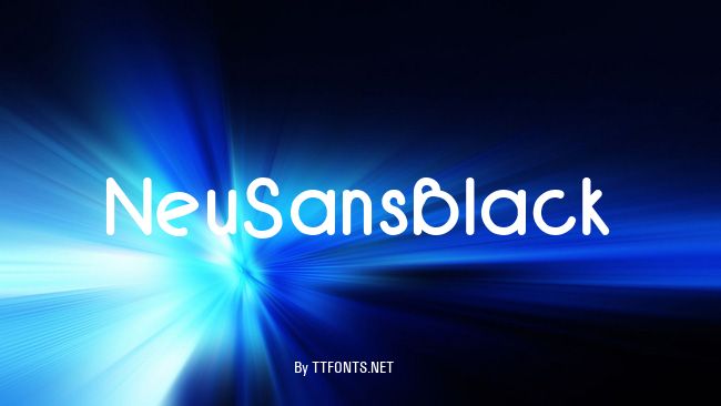 NeuSansBlack example