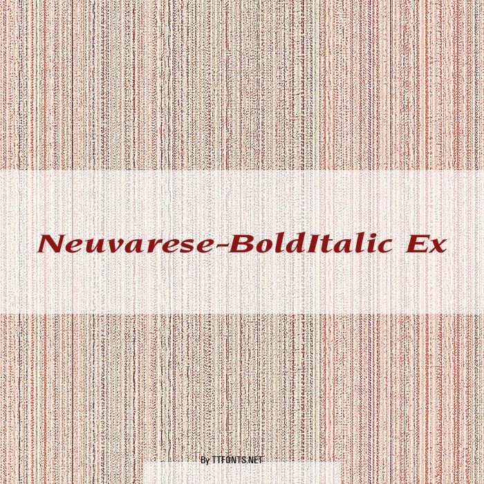 Neuvarese-BoldItalic Ex example