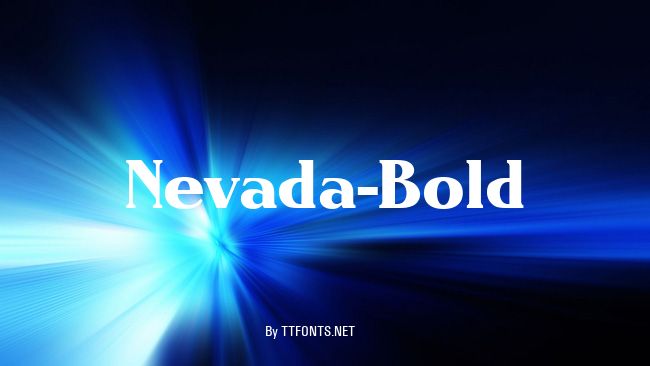 Nevada-Bold example