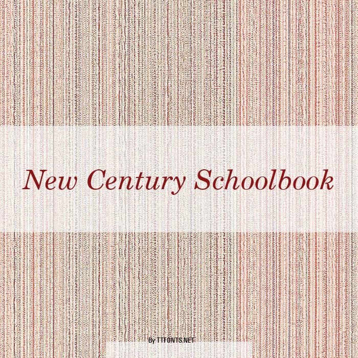 New Century Schoolbook example